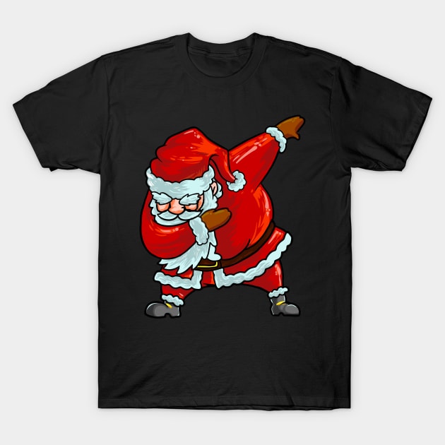 Dabbing Santa Christmas T-Shirt by AdeShirts